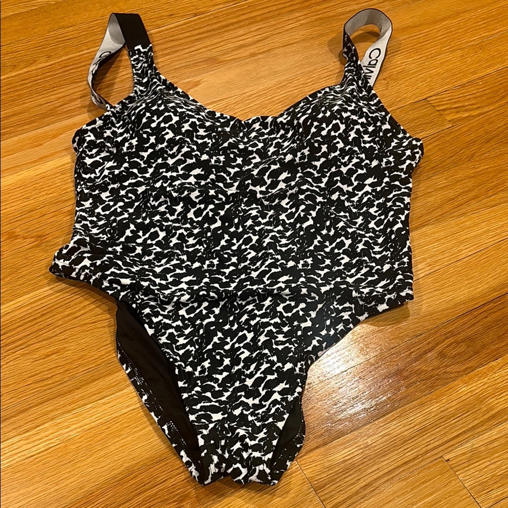 Calvin Klein Monochrome Patterned Swimsuit